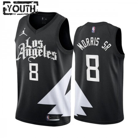 Canotte Bambino Los Angeles Clippers Marcus Morris SR 8 Jordan 2022-23 Statement Edition Nero Swingman